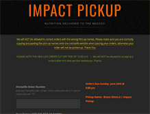 Tablet Screenshot of impactpickup.com